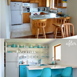تصویر - نمونه های جالب توجه از قبل و بعد از بازسازی آشپزخانه - معماری