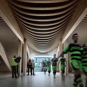 تصویر - استادیوم چوبی Rovers , زاها حدید , بریتانیا - معماری