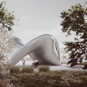 تصویر - سازه قوسی فولادی پاویون NAWA , اثر تیم طراحی Oskar Zieta , لهستان  - معماری