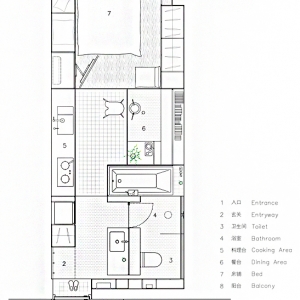 تصویر - 26 نمونه موردی کاربردی از آپارتمانهایی با مساحت کمتر از 50 متر مربع - معماری