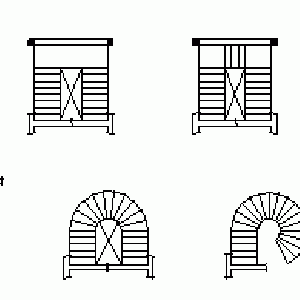 تصویر - دانلود رایگان فایل Cad انواع پله - معماری