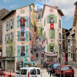 تصویر - خلاقیت هنرمند فرانسوی در تبدیل  دیوارهای خسته کننده شهر به صحنه هایی زنده و شاد  - معماری
