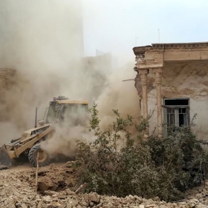عکس - بنای تاریخی ارباب علی یوسف‌زاده در شهر قم تخریب شد