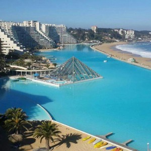 تصویر - عمیق ترین و طولانی ترین استخر دنیا در هتل San Alfonso Del Mar ، شیلی - معماری