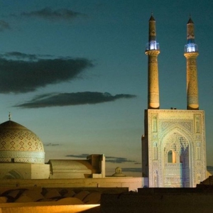 تصویر - مسجد جامع یزد , یکی از شاهکارهای هنر معماری ایران با بلندترین مناره جهان - معماری