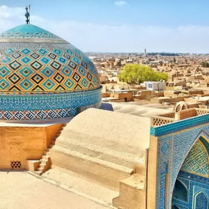 تصویر - مسجد جامع یزد , یکی از شاهکارهای هنر معماری ایران با بلندترین مناره جهان - معماری