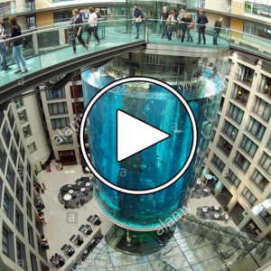 تصویر - آکواریوم آسانسوری AquaDom , اثر معمار Sergei Tchoban , برلین  - معماری