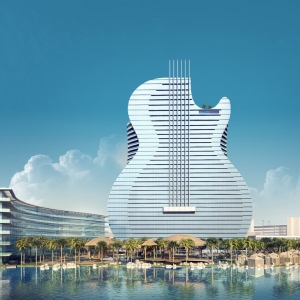 تصویر - هتل گیتار ( Guitar-shaped Hard Rock ) , اثر  klai juba wald architecture , آمریکا - معماری