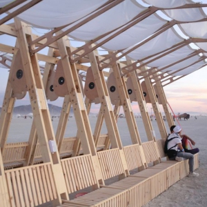 تصویر - اینستالیشن sail-like canopy , اثر Wevolve Labs , آمریکا , ایالت نوادا - معماری