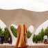 عکس - رونمایی از المان چتر سلامت در یزد