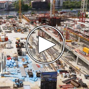 تصویر - تایپ لپس ساخت Bauarbeiten Mercedes Platz (مرسدس بنز آرنا) ؛ سال 2017 - معماری