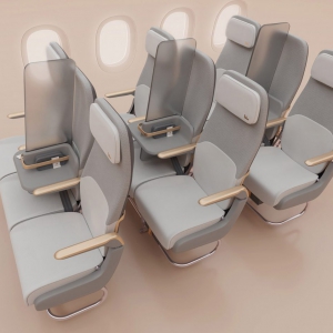 تصویر - ایده ای برای طرح فاصله گذاری اجتماعی در هواپیما - معماری