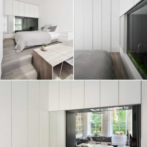 تصویر - طراحی متفاوت دیوار بین کابینت در این آشپزخانه - معماری