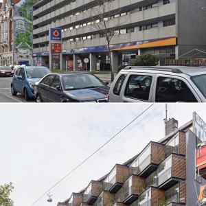 تصویر - قبل و بعد-تغییر نمای آپارتمان با استفاده از بالکن های کوچک پوشیده  - معماری