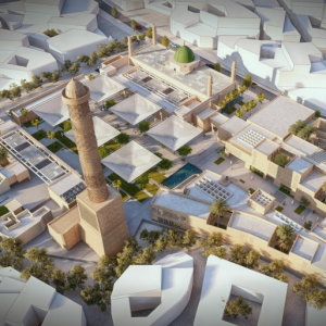 عکس - بازسازی مسجد تاریخی جامع نوری موصل توسط معماران مصری