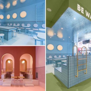 عکس - طراحی داخلی رستورانی  در ایتالیا ،با الهام از فضای استخر