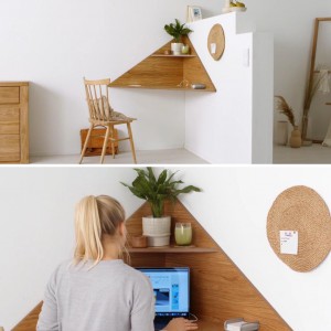 تصویر - میز کنج مناسب فضاهای کوچک - معماری