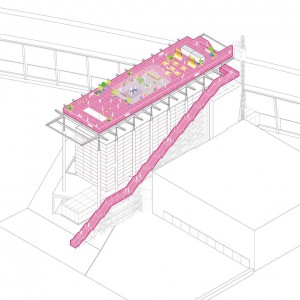 تصویر - طراحی یک پشت بام صورتی موقت برای موسسه het nieuwe در روتردام توسط MVRDV  - معماری
