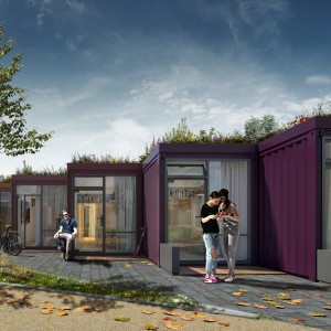 عکس - اقامتگاه دانشجویی Shipping-container micro homes , اثر تیم طراحی Fraser Brown MacKenna Architects , بریتانیا