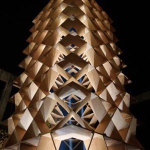 تصویر - برج چوبی Wood Lace Tower ، اثر آتلیه معماری Atelier FCJZ ، چین - معماری