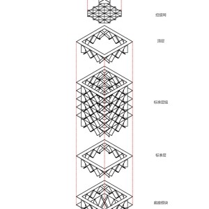 تصویر - برج چوبی Wood Lace Tower ، اثر آتلیه معماری Atelier FCJZ ، چین - معماری