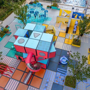 عکس - میدان روبیکس اثر استودیو 100architects:بازی، هندسه و نور در قلب فضای شهری