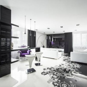 تصویر - طراحی داخلی فضای مسکونی ، با استفاده از طیف های سیاه و سفید - معماری