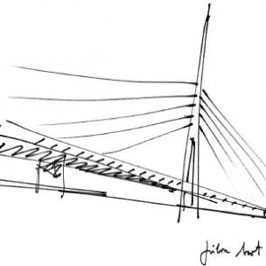تصویر - پل کابلی عظیم Ada , اثر تیم طراحی معماری Arhitektura d.o.o , صربستان - معماری