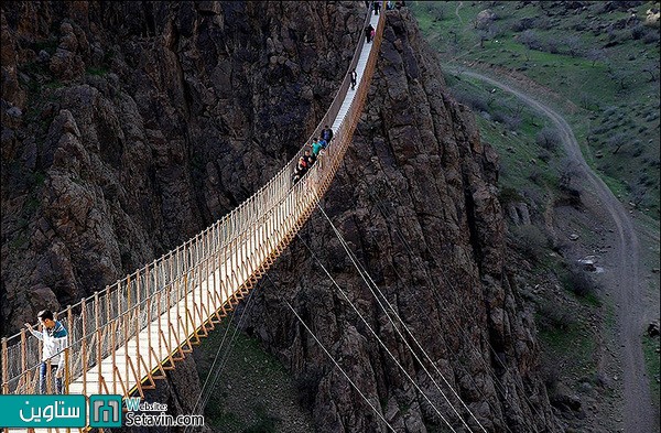 ترسناک ترین پل معلق ایران در هشتجین