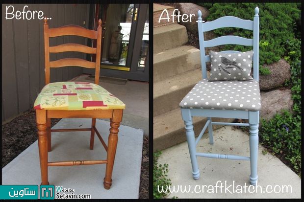 قبل و بعد از بازسازی صندلیهای قدیمی