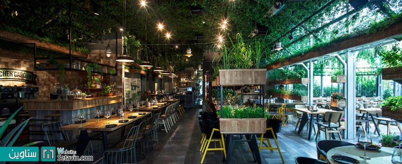 باغ رستورانی با امکان طبخ غذا از گیاهان داخل رستوران