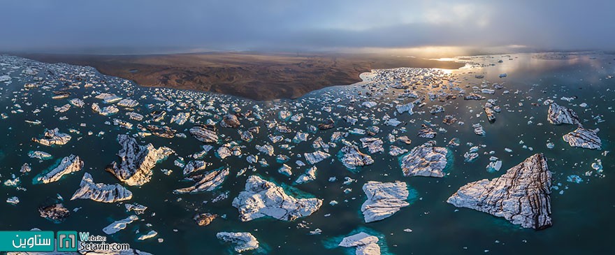 تالاب یخی Jokulsarlon در ایسلند