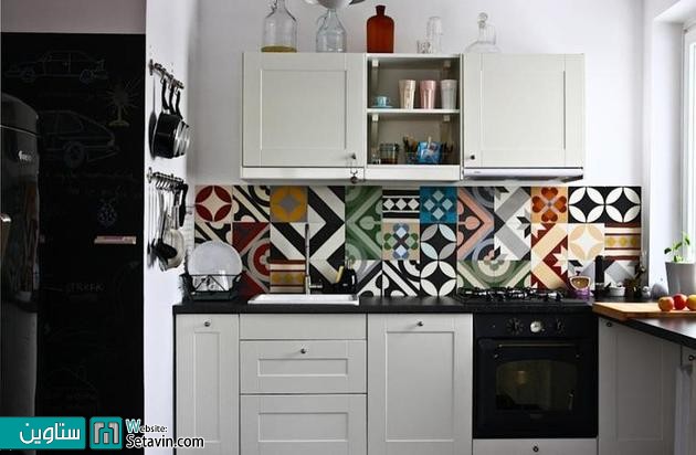 ایده های عالی جهت استفاده از کاشیهای چهل تکه در آشپزخانه
