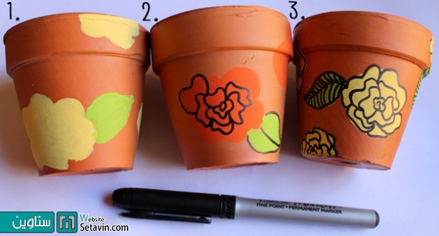 خلاقانه ترین روشها برای تزیین گلدان