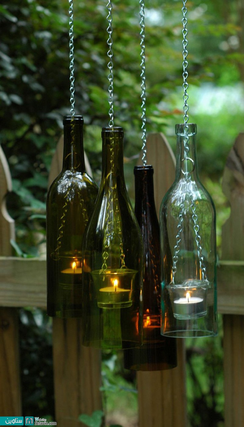 راهکارهای خلاقانه برای استفاده از بطری های شیشه ای