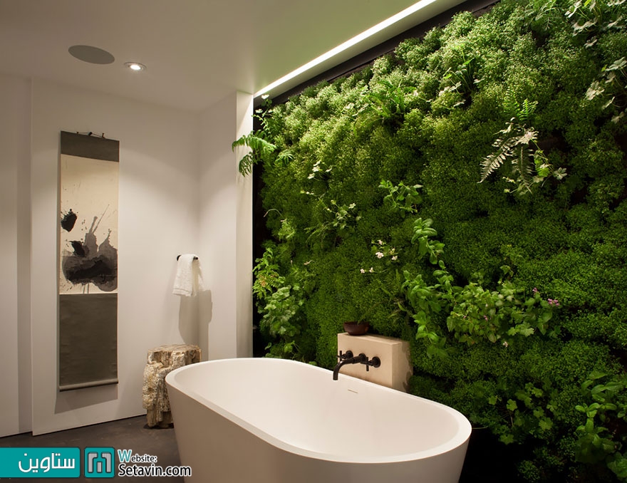 دیوار سبز حمام