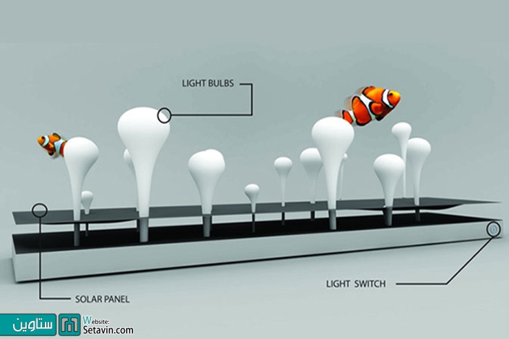 چراغهای خورشیدی مرجانی شکل